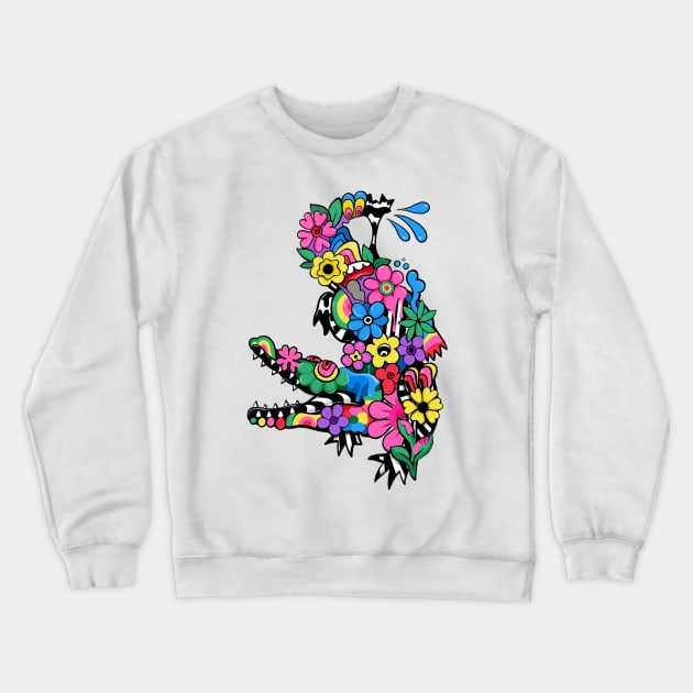 Flower Power Croc Crewneck Sweatshirt by ms_wearer